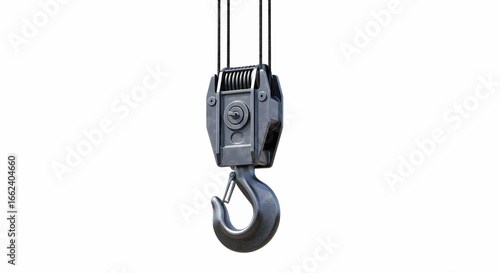 Crane Hook Vector Illustration Icon Industrial Lifting Equipment