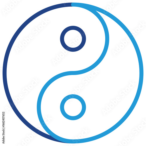 The yin and yang icon is two forces that complement each other and create balance, the key to harmony.