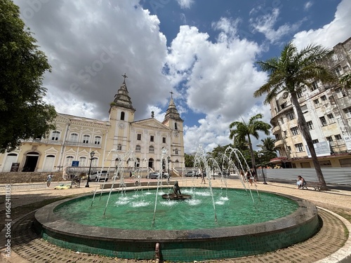 Praça Benedito Leite with Fountain and Cathedral, Sao Luis, Brazil