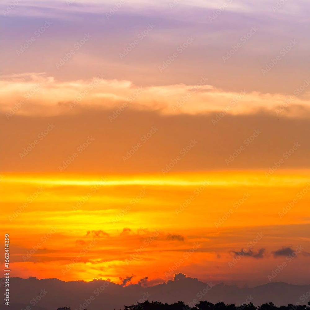 Fototapeta premium Colorful sunset sky with clouds