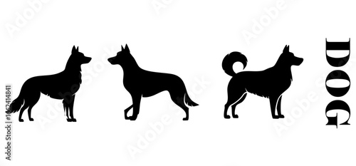 2. Dog Silhouette Vector Icon – Minimal Black Pet Symbol
