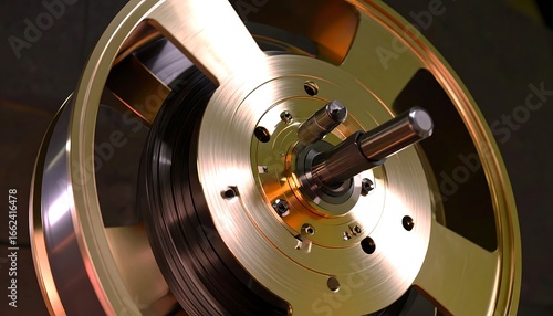 Wallpaper Mural Close-up of a golden audio reel Torontodigital.ca