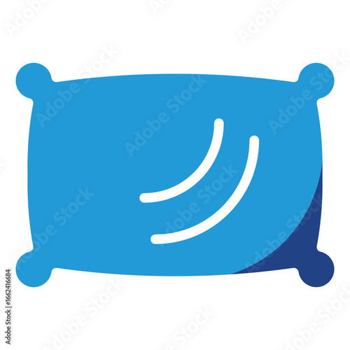 Pillow icon universal symbol for sleep, comfort, rest benefits of better sleep products and relaxation soothing sounds, or meditation guide for sleep