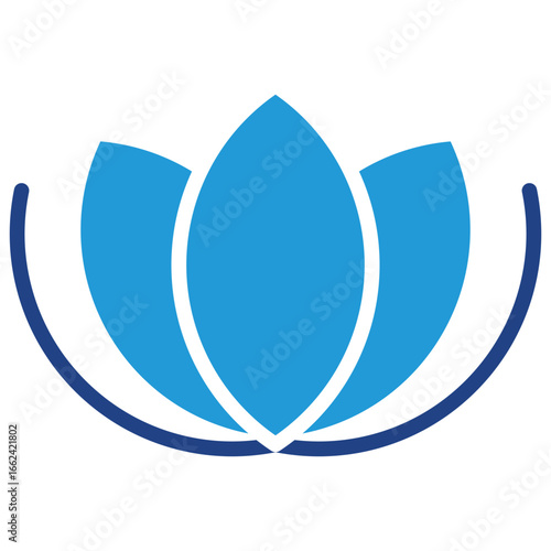 The lotus flower icon is a powerful metaphor for the purity of heart and soul that remains intact amidst life's difficulties, radiating a sense of serenity.