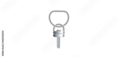 Realistic Silver Metal Clasp Vector Illustration.	
