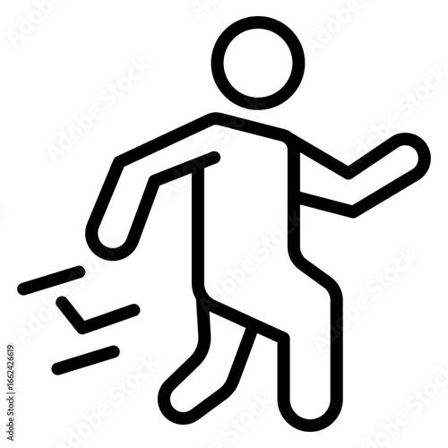 Runaway Vector Line Icon Design