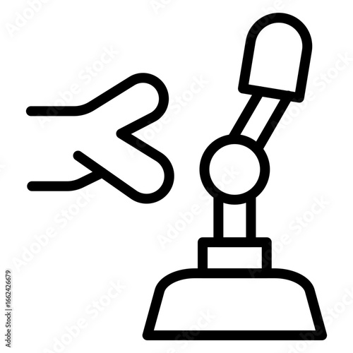Control Lever Vector Line Icon Design