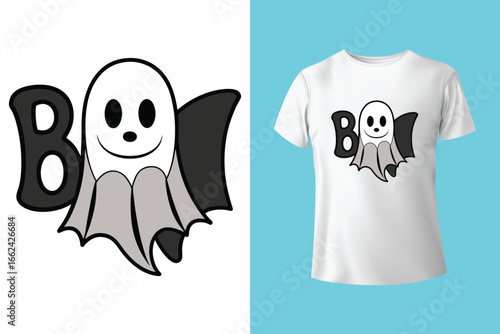 Gothic halloween t shirt design with bats and skeletons