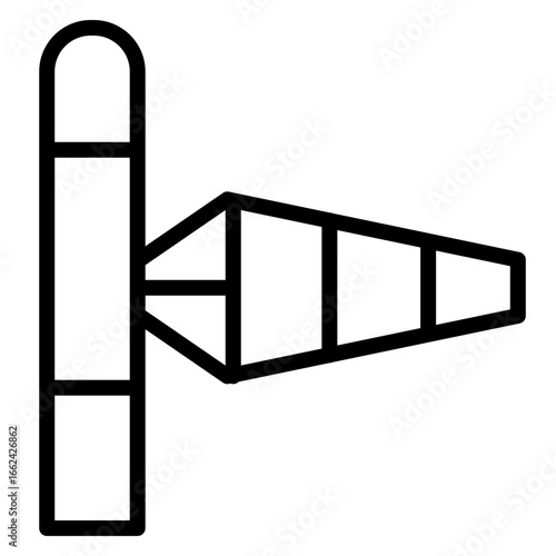 Windsock Vector Line Icon Design