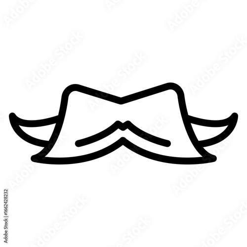 MoustacheVector Line Icon Design