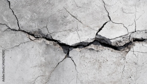 Close-up of Cracked Concrete with Fine Details and Textural Variations
