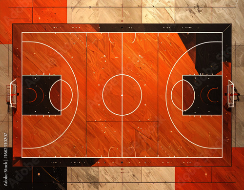 Geometric Basketball Court