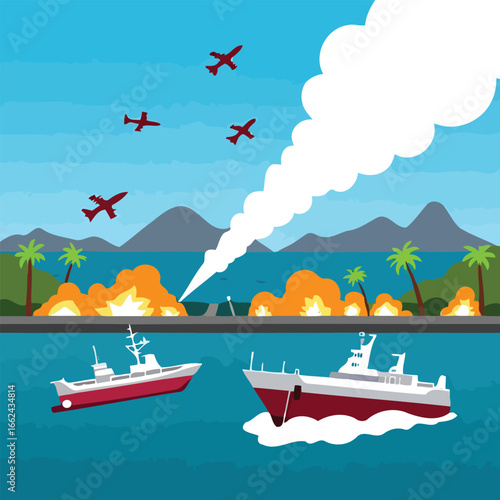 High quality vector illustration of history repeats with sorrow for creative projects and digital artwork design purposes