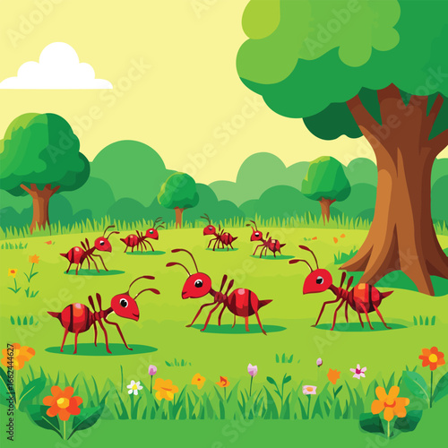 High quality vector illustration of queen controls the colony for creative projects and digital artwork design purposes