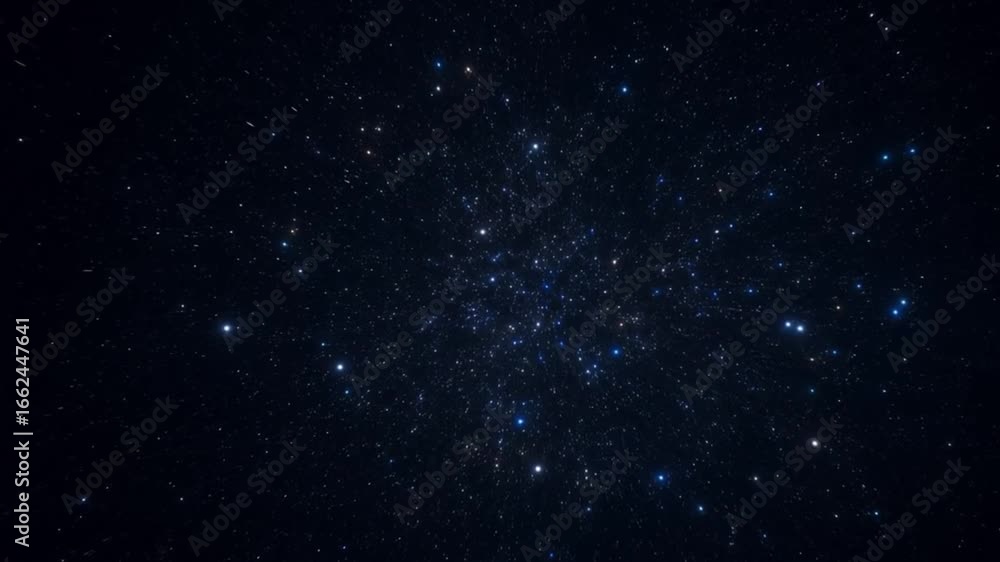 美しい星空の中を進んでいくイメージ動画 美しい星空の中を進んでいくイメージ動画