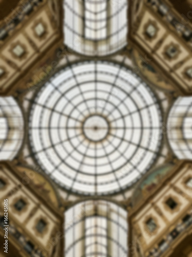 Blur Roof architecture view of the Galleria Vittorio Emanuele II at Milan