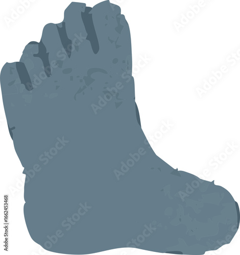 Abstract watercolor foot illustration, isolated background. Human foot structure artwork for education and healthcare design