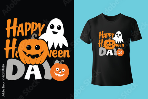 Halloween Illustration t shirt design template halloween time	