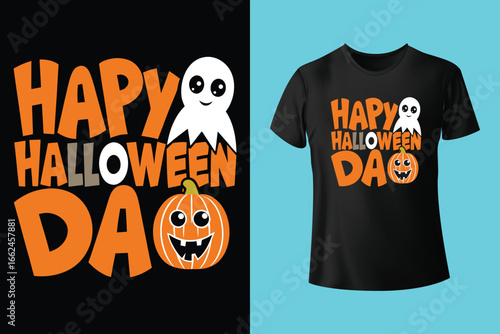 Halloween Illustration t shirt design template halloween time	