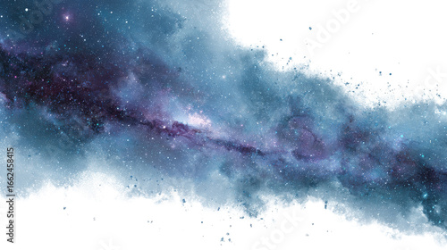 Digital Space Art: Digital space art featuring galaxies, nebulae, and futuristic planets, isolated on a Transparent background, PNG file.