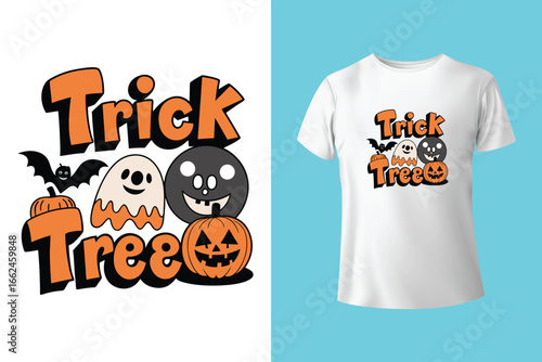 Halloween Illustration t shirt design template halloween time	