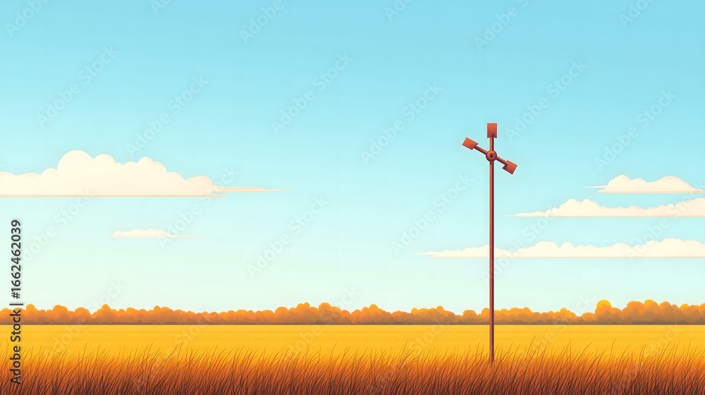 Obraz premium Lonely Autumn Weather Vane
