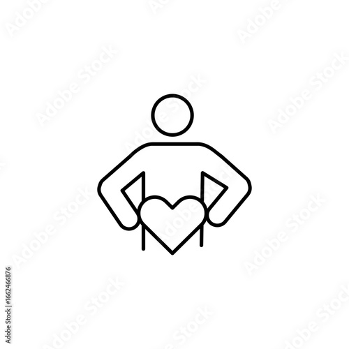 Your self care icon Flat vector set outline vector flat black illustration for web and app..eps