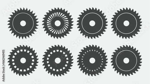Circular saw blades arranged in a grid cutting tools
