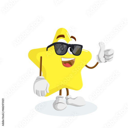 Cool Star Character Wearing Black Sunglasses And Looking Very Famous