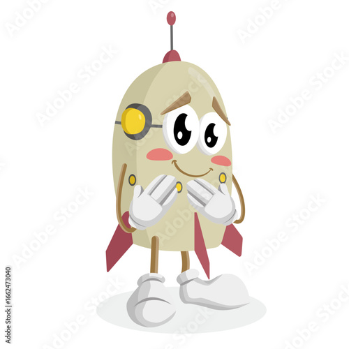 Rocket Character Blushing Because Of Being Praised By Someone