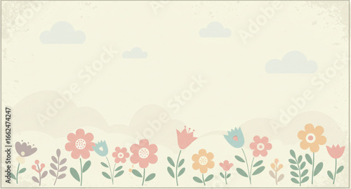 spring landscape with flowers