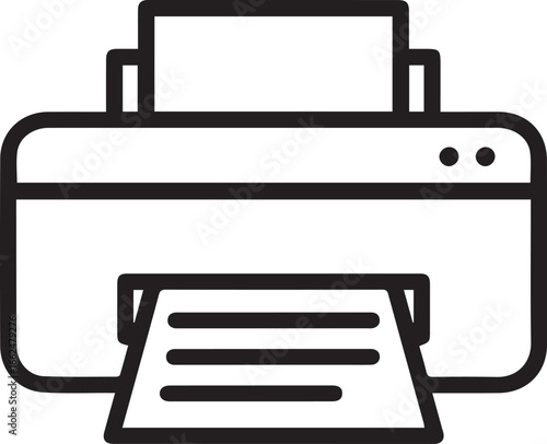 Sleek, modern printer icon for crisp document output perfect for office productivity and home projects, originally a scalable vector graphic