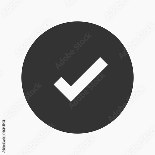 Minimal checkmark icon design vector