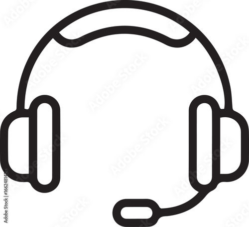 Streamlined headphones with microphone for crystal-clear communication, perfect for remote work, gaming, podcasting, or call center use in modern designs