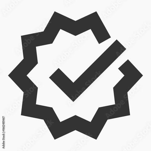 Verified badge checkmark icon vector