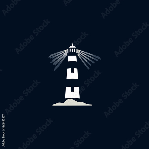 lighthouse silhouette vector