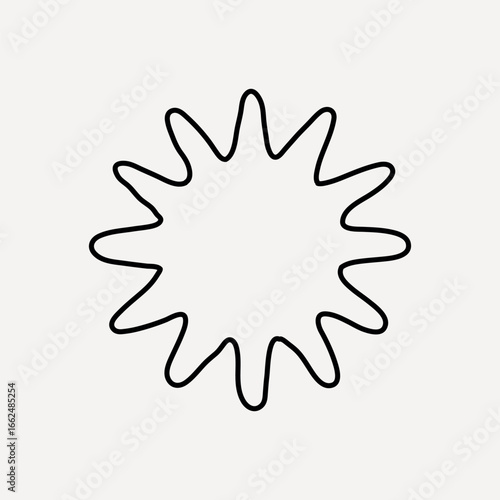 Abstract starburst line art vector
