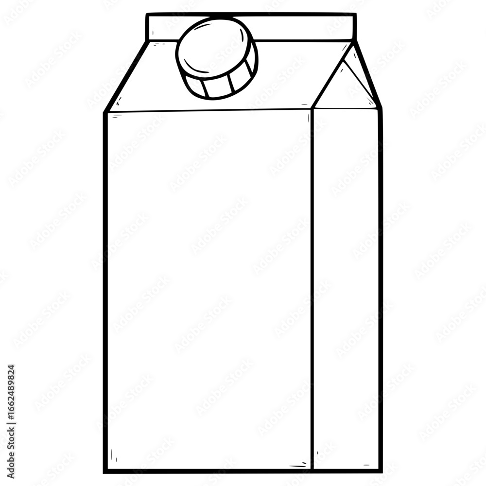 juice box illustration hand drawn outline vector juice box illustration hand drawn outline vector