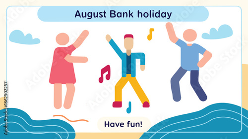 People dancing celebrating summer holiday celebration music