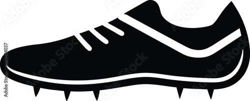 cricket shoes spikes vector icon .