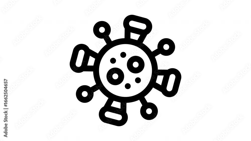 virus minimalist line animation virus minimalist line animation