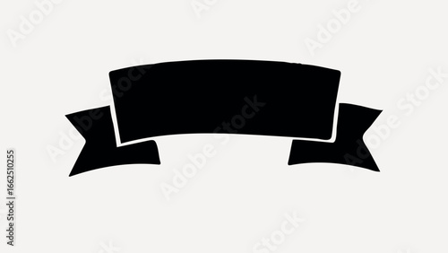 Black ribbon banner illustration vector
