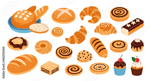 Delicious assortment of freshly baked pastries and breads for your enjoyment