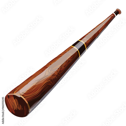 A smooth, lacquered wooden billiard cue stick with a detailed grain, essential equipment for any serious player