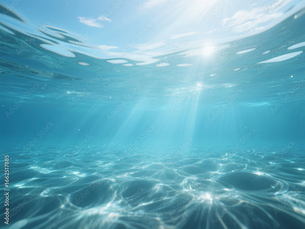 Fototapeta premium underwater with sun ray of light