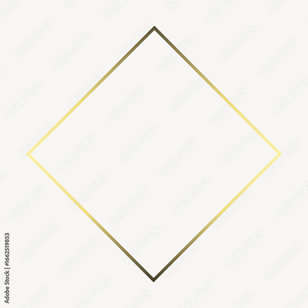 Rhombus gold frame vector Rhombus gold frame vector