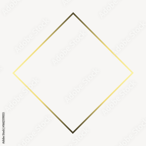Rhombus gold frame vector
