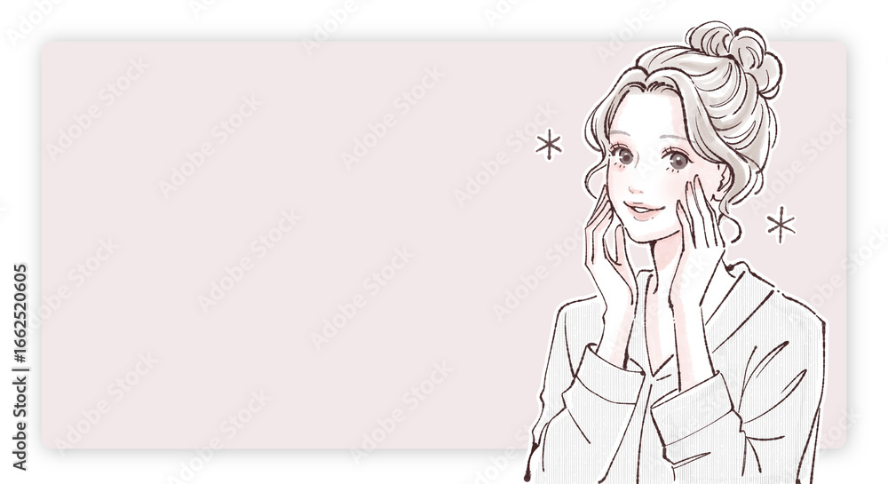 Watercolor Hand-painted Beautiful Skin Woman Illustration | 水彩画・手描きの美肌女性・女の子イラスト素材 Watercolor Hand-painted Beautiful Skin Woman Illustration | 水彩画・手描きの美肌女性・女の子イラスト素材