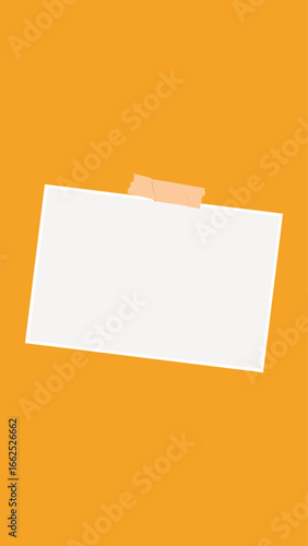 Mustard yellow mobile wallpaper, off white notepaper vector