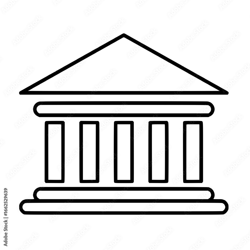 Outline courthouse icon Outline courthouse icon